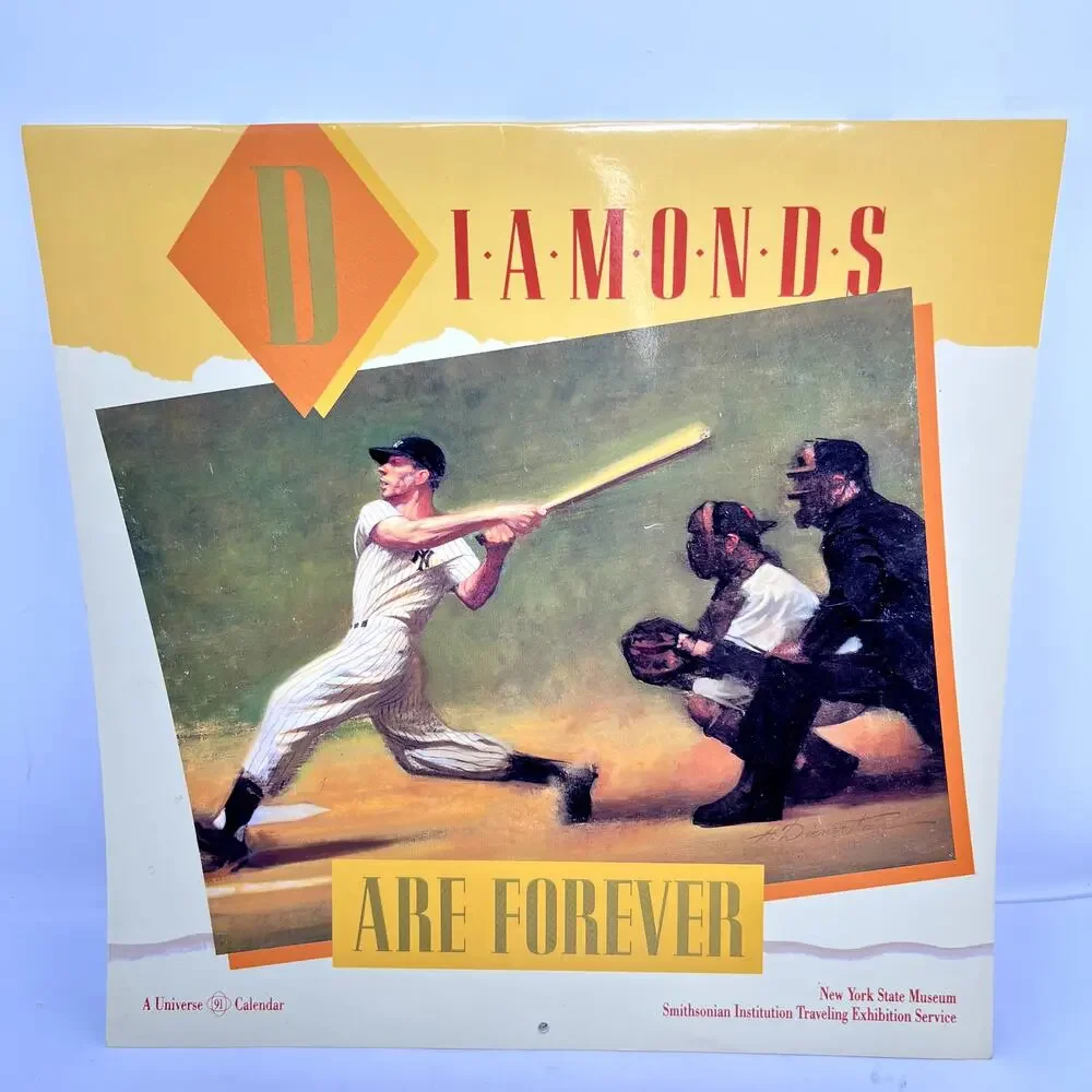 Diamonds are Forever 91 Calendar Smithsonian 89 Baseball Sports VTG Collect RARE